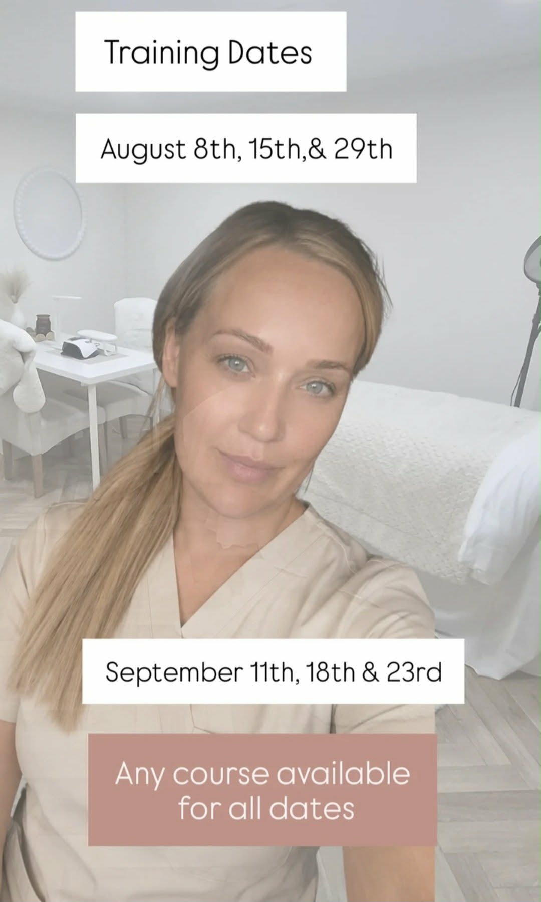 InnerBuzz training dates for August and September